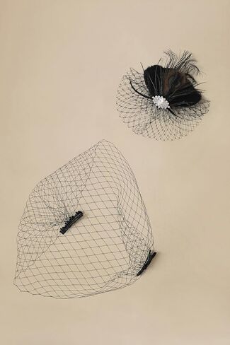 BABEYOND Veil Fascinator Hat for Women Feather Fascinators Hair Clip with Removable Veil Tea Party Hat Bridal Wedding in Saudi Arabia