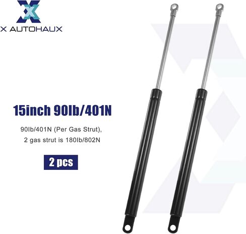 X AUTOHAUX 2 Pcs 15 Inch 40Ib/178N Black Lift Supports Struts Shocks Gas Spring Universal for RV Car Truck Boat Window Cabinet Door Cover Lids in Saudi Arabia