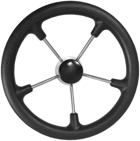 Boat Steering Wheel 5 Spoke 13.5 inch Stainless Steel With Grip For Marine 13-1/2 inch in Saudi Arabia