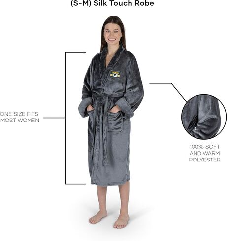 Northwest NFL Kansas City Chiefs Silk Touch Bath Robe, Small/Medium, Rollout Charcoal in Saudi Arabia