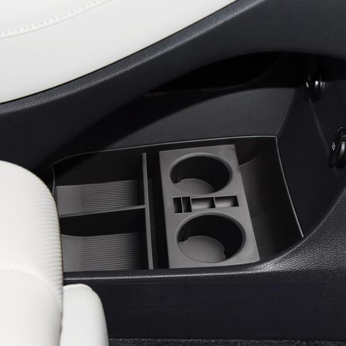 صينية تنظيم وحدة التحكم المركزية السفلية متوافقة مع Hyundai Palisade 2019-2024 مع ملحقات داخلية لحامل الأكواب، صندوق تخزين واقي للمشروبات، أسود in Kuwait