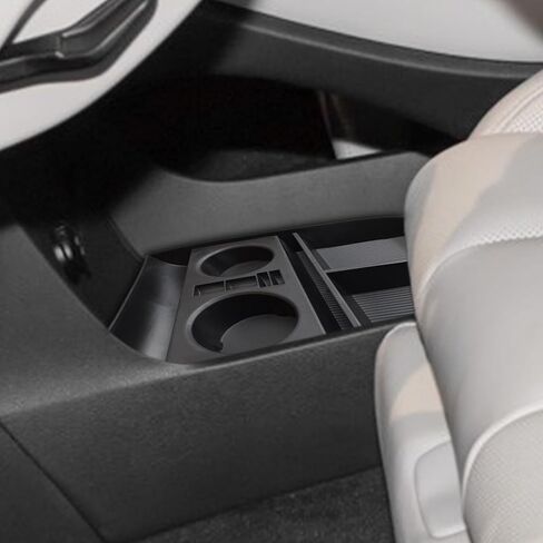 صينية تنظيم وحدة التحكم المركزية السفلية متوافقة مع Hyundai Palisade 2019-2024 مع ملحقات داخلية لحامل الأكواب، صندوق تخزين واقي للمشروبات، أسود in Kuwait