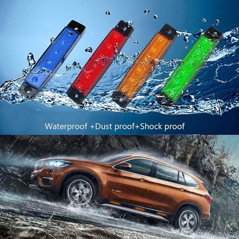 10 Pcs Green LED Rock Lights,Boat Interior Light,Side Marker Fender Wheel Well Underglow Lamps for Snowmobile,Truck,ATV,Pickup,Golf Cart,Camper,Cab,RV,SUV in Saudi Arabia