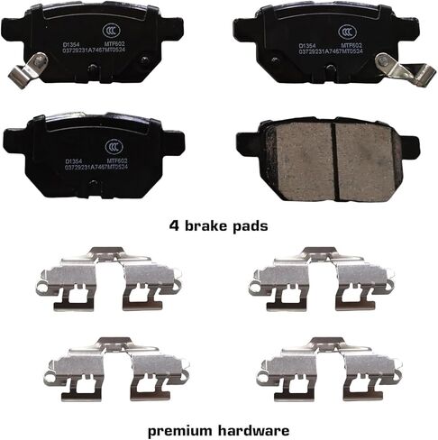 تيل فرامل سيراميك خلفي D1354 لسيارة بونتياك فايب 2009-2010 | سليل tC 2011-2016، xB 2008-2015 | تويوتا كورولا 2009-2020، ماتريكس 2009-2013، بريوس 2014-2022، بريوس AWD-e، بريوس برايم، يارس in Kuwait