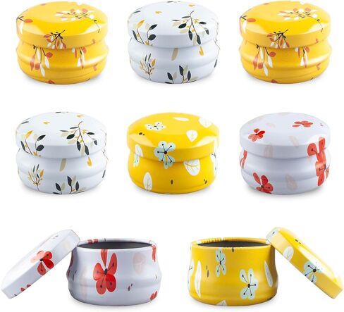 10Gram Lip Balm Containers, 12pcs Round Metal Salve Tins with Lids, Mini Candle Jars, Small Sample Containers for Balms, Salves, Cosmetic, Nail Polish, DIY Items in Saudi Arabia