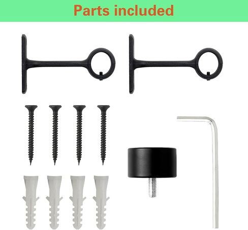 1 Inch Curtain Rods for 28-48 Inch Window Curtain Rod, Curtain Rods for Windows, Hanging Curtain Rod&Wall Mount with Brackets, Outdoor Curtain Rod, Black in Saudi Arabia