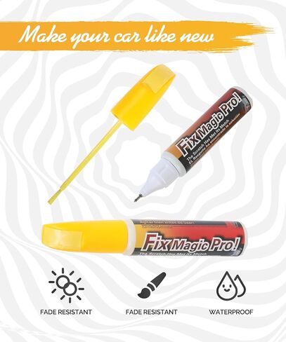 RACOONA Touch Up Paint Pen,2 in 1 Car Paint Scratch Repair,Car Scratch Remover for Deep Scratches,Car Accessories Car Paint Pen,Automotive Touch Up Paint Pen,Car Paint Touch Up for Car Scratch (Yellow) in Saudi Arabia