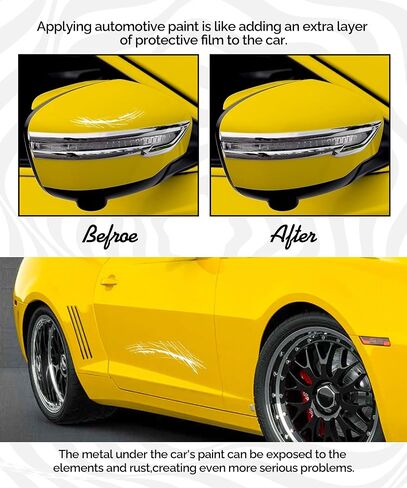 RACOONA Touch Up Paint Pen,2 in 1 Car Paint Scratch Repair,Car Scratch Remover for Deep Scratches,Car Accessories Car Paint Pen,Automotive Touch Up Paint Pen,Car Paint Touch Up for Car Scratch (Yellow) in Saudi Arabia