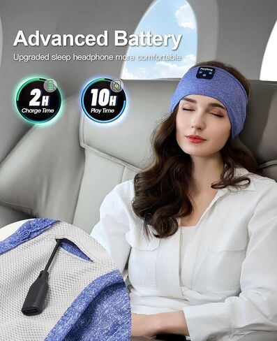 Sleep Headphones Headband, Wireless Sleeping Earbuds Earphones Sweat Resistant with Ultra-Thin HD Stereo Speaker, Bluetooth 5.2 for Workout Running Cool Gadgets Unique Gifts for Men Women in Kuwait