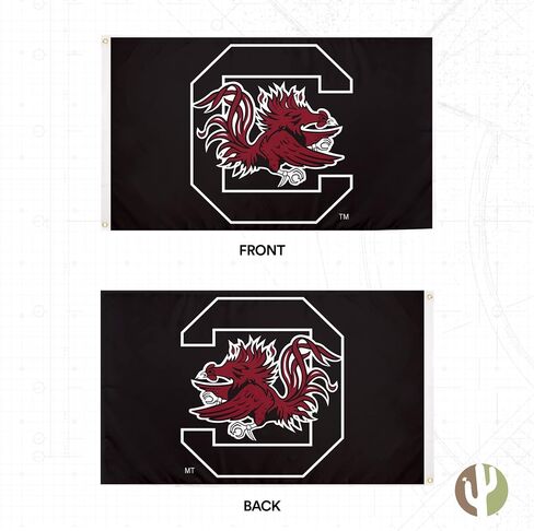 Desert Cactus University of South Carolina Flag Gamecocks USC Cocky Flag Banners 100% Polyester Indoor Outdoor 3x5 feet Flags (Design K) in Saudi Arabia