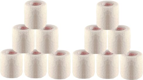 Vet Wrap Wrap Tape (Blue with Paw Prints) (2 Pack) (2 Inch x 15 feet) Self Adhesive Adherent Adhering Cohesive Flex Self Stick Bandage Grip Roll Dog Cat Pet Horse in Kuwait