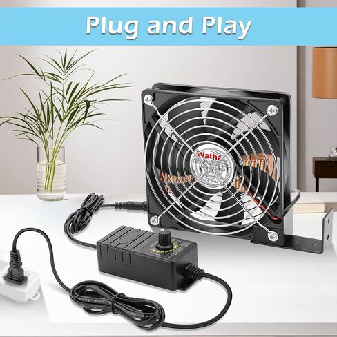 Wathai 120mm Muffin Fan Dual Ball with AC 110v - 240V Speed Control High Performance for Doorways, Wood Stoves, Fireplaces 2 Pack in Kuwait