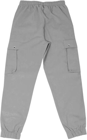 Men Joggers Cargo Pants Hiking Outdoor Recreation Pants Stack Elastic Waist Pocket Pants Casual Plus Size Pants S-5XL in Saudi Arabia