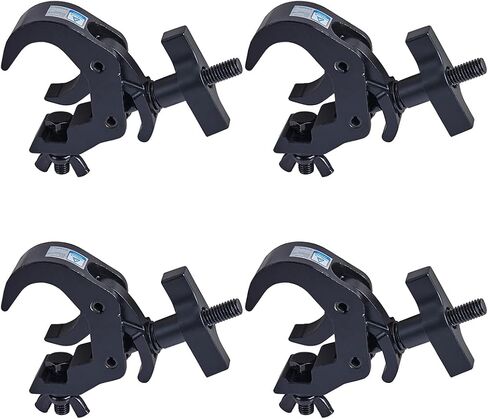Pack of 4,Heavy Duty Truss Clamp, Compatible With 1.5-2.0 Inch Truss for Stage Lighting Projector Par Lights, 330 lb Aluminum Alloy DJ Stage Light Clamps in Saudi Arabia