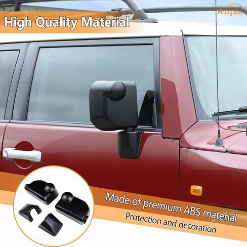 Aunginsy Rear View Mirror Cover Cap & Exterior Door Handle Protector Cover Kit Compatible with Toyota FJ Cruiser 2007-2021 Side Door Rearview Mirror Outer Door Handles Trim Decorative ABS Accessories in Kuwait