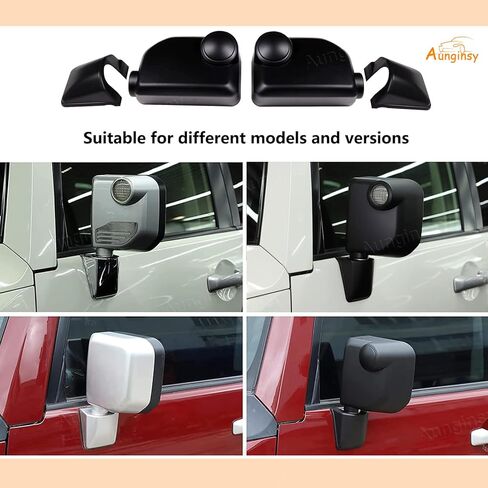 Aunginsy Rear View Mirror Cover Cap & Exterior Door Handle Protector Cover Kit Compatible with Toyota FJ Cruiser 2007-2021 Side Door Rearview Mirror Outer Door Handles Trim Decorative ABS Accessories in Kuwait