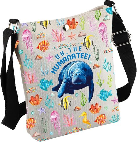 Funny Manatee Crossbody Bag Manatee Lover Bag Manatee Mom Gift Sea Cow Gift Sea Animal Gift in Kuwait