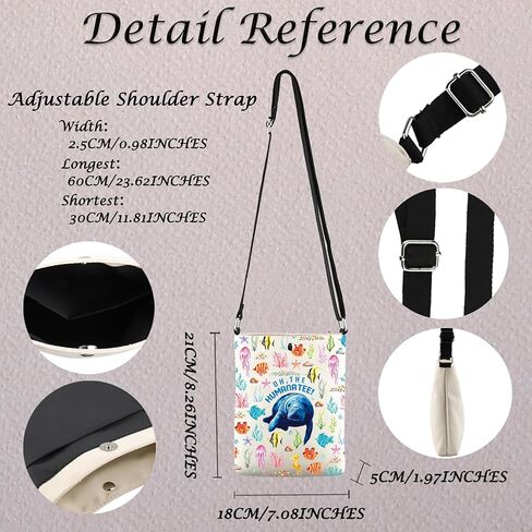 Funny Manatee Crossbody Bag Manatee Lover Bag Manatee Mom Gift Sea Cow Gift Sea Animal Gift in Kuwait