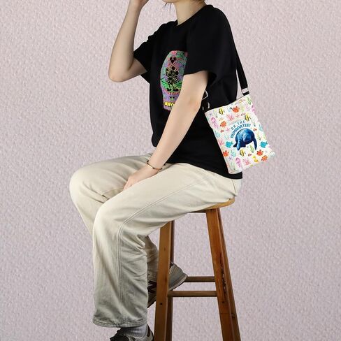 Funny Manatee Crossbody Bag Manatee Lover Bag Manatee Mom Gift Sea Cow Gift Sea Animal Gift in Kuwait