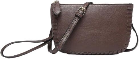 JEN & CO. Bonnie Vegan Leather Small Crossbody Bags Whipstitch Wristlet Wallets Clutch Purses Shoulder Handbag for Women in Kuwait