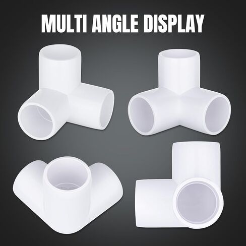 20-حزمة 1/2 بوصة المحملة تركيب PVC 3 طريقة الأثاث الصف الأنابيب الكوع موصل DIY بها بنفسك PVC الجرف تجهيزات أنابيب الدفيئة in Kuwait
