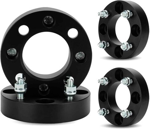 فواصل عجلات 4x110 1.25 بوصة، محول عجلة 4 عروات، مناسب لهوندا سوزوكي ياماها كاواساكي فورمان 400 450 500 رانشر 350 400 420 رينكون 650 680 فورتراكس 300 350، 76 مم تتحمل M10x1.25 مسمار 4 قطع in Kuwait