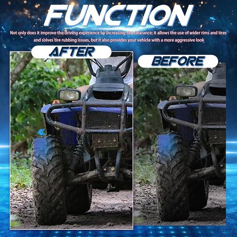 فواصل عجلات 4x110 1.25 بوصة، محول عجلة 4 عروات، مناسب لهوندا سوزوكي ياماها كاواساكي فورمان 400 450 500 رانشر 350 400 420 رينكون 650 680 فورتراكس 300 350، 76 مم تتحمل M10x1.25 مسمار 4 قطع in Kuwait