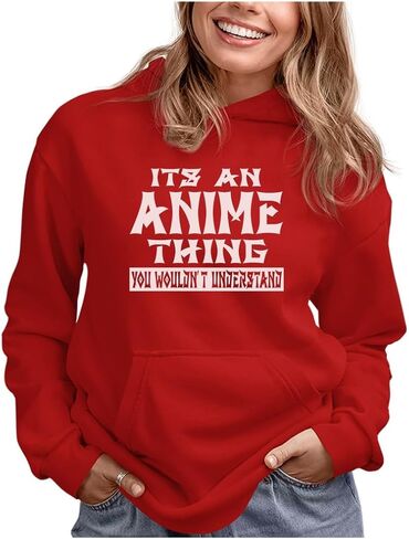 It's an Anime Thing You Wouldn't Understand Hoodies for Women Teen Girls Manga Novelty Pullover Hoodies in Kuwait