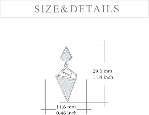 أقراط YFN أوبال من الفضة الإسترلينية أقراط متدلية على شكل قطرة هدايا مجوهرات للنساء in Kuwait