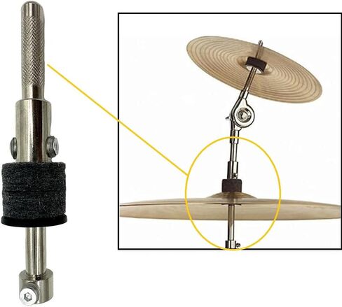 Cymbal Holder Attachment 4 inch Cymbal Stacker with 360° Mounting Multi-Clamp Adjustable Cymbal Boom Arm Connector Mounting Attachment for Splash Cymbal Hi-Hat Cymbal Stand in Saudi Arabia