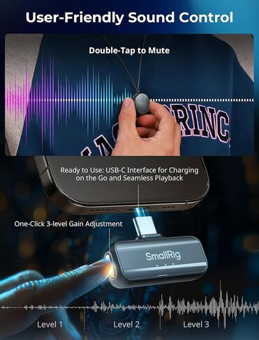 SMALLRIG S60 Wireless Microphone (White/USB-C Version) 4706 in Saudi Arabia