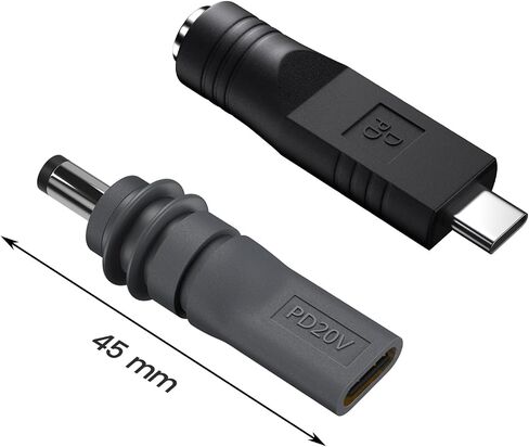 weishan 2-Pack USB C Female to DC Power Adapter for Starlink Mini, PD 100W Type C Fast Charging Extension Adapter with Outdoor Waterproof DC Barrel in Kuwait