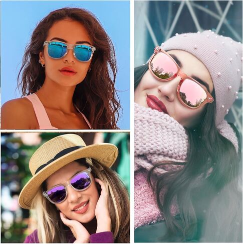 Joopin 3 حزمة نظارات شمسية مربعة عصرية نظارات شمسية مستقطبة UV400 حماية ظلال الموضة للنساء والرجال أشعة مظللة in Kuwait