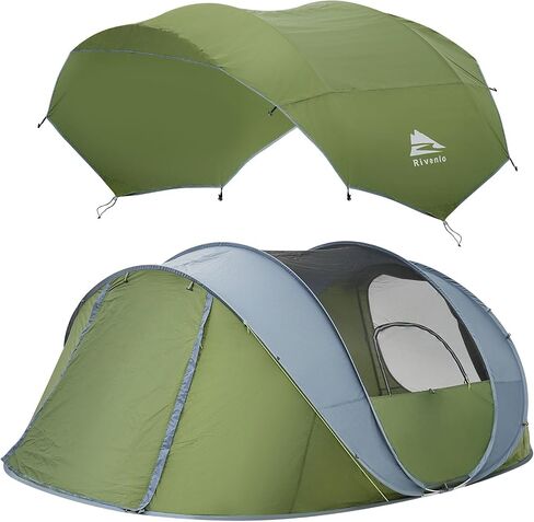 2 Person Easy Pop Up Tent,9.5’X6.6’X52'',Waterproof, Automatic Setup,2 Doors-Instant Family Tents for Camping, Hiking & Traveling in Saudi Arabia