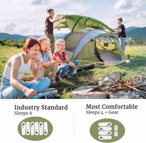 2 Person Easy Pop Up Tent,9.5’X6.6’X52'',Waterproof, Automatic Setup,2 Doors-Instant Family Tents for Camping, Hiking & Traveling in Saudi Arabia