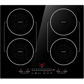 36 Inch Induction Hob Cooktop 5 Burners, Flat Glass Top Electric Stove with Bridge-SYNC, 3 Preset Modes Booster, Timer, Pause, Child Lock, Drop in, 208~240V/50A, Black