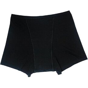 oi Organic Cotton Period Underwear | Boxer Style | Absorbs 3 Tampons | Full Gusset Leak Protection | 1 Pack | Black