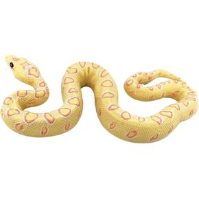 Realistic Fake Snake Toy Rubber Gag Toys- Python Snake Action Figure for Halloween Prank Props, Fake Snake Scare Birds and Squirrels, Boa Constrictor Figurine Scary Prank Toys for Kids