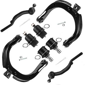 SCITOO 8pcs Front Suspension Kit Upper Control Arm Lower Upper Ball Joints Outer Tie Rods Fit 2002-2007 For Chevy Trailblazer For GMC Envoy For Buick Rainier For Isuzu Ascender For Bravada