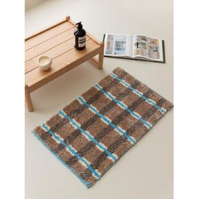 WENSHUO Heartbeat Linework Rug,Microfiber Absorbent Non-Slip Tufted Rug,TPR Non-Slip Bottom（29.53" L × 17.72" W）