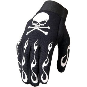 Hot Leathers Skull and Crossbones Mechanic Gloves