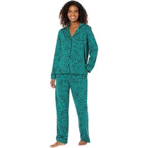 DKNY Long Sleeve Notch PJ Set