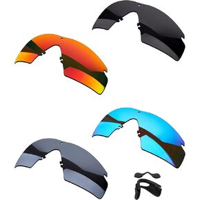 OOWLIT 4 Pieces Replacement Sunglass Lenses & Nose Pads Compatible with Oakley Si M Frame 2.0 Polarized