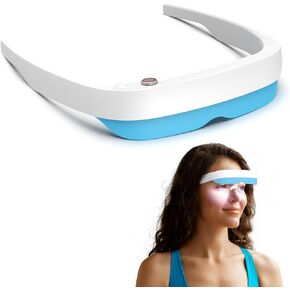 Light Therapy Glasses, Glasses Therapy Lamp Portable Daylight Lamp Natural Relief for Sleep Problems, Mood Disorders and Jet lag, Light Therapy Lamp Glasses Adjustable Brightness and Timer