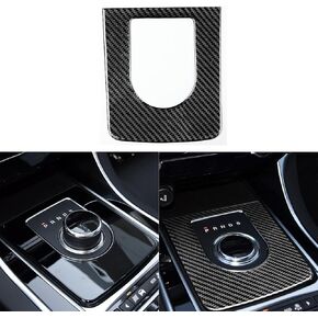 Red Soft Carbon Fiber Auto Interior Accessories Car Gear Shift Panel Frame Center Console Trim Decal Decoration Compatible with XE F-PACE X761 2016 2017 2018