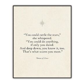 Motivational Literary Quote Print, Inspirational Quotes Wall Art Poster, Great Gift and Decor for Library, Classroom and Home, Fantasy Books Artwork for Bedroom Library, 8X10 inch Unframed