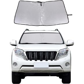 Windshield Sunshade Fit for Toyota Land Cruiser Prado FJ150 150 2003-2023, Folding Car Sun Shade for Front Window, Auto Sun Protection Visors Blocks UV Rays and Keeps Vehicle Cool