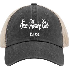Slow Morning Club Hat Trucker Cap Womens Sun Hat Gifts for Him Baseball Cap