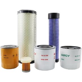 طقم فلتر TA040-93230 HHK70-14070 HH164-32430 6A320-59930 HH3A0-82623 متوافق مع جرار كوبوتا L2501 L2800 L3200 L3400 L3700SU L3800 HST
