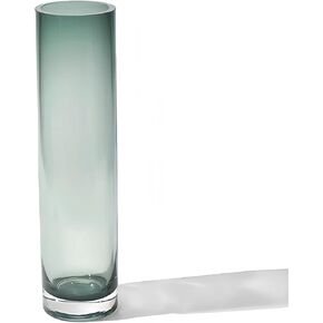 16" H Flower Vase,5.3lb Thick Gray Vase,Large Vase for Home Decoration, Glass Vase Noble Gray Heavy Vase,Luxury Vase for Flower
